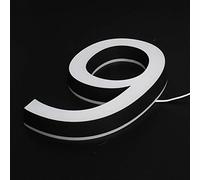 Lcuihong-Street Numbers Stainless Steel Letter Sign Address Number, Acrylic Mini House Numbers, 0-9 ABC 3D Modern Customs outdoor Plates, Easy to install (Color : 9, Size : 150mm 6in)