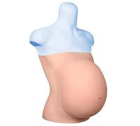 LCUPPON Fake Pregnant Belly Silicone Artificial Pregnancy Belly for Movie Props Role Playing Cosplay Pregnant Dresses (Beige, L)