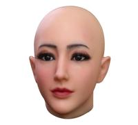 LCUPPON Female Silicone Head Mask with Makeup for Drag Party | Use for Drag Queen,Transgender,Crossdress,Cosplay,Halloween, 100% Silicone Face Mask women
