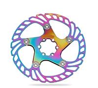 LCUVIMPEX Bicycle Bike Brake Rotor, Brake Rotor Colorful Floating Dish Road 140mm Mountain Bike 160 180 203mm six-Nail disc Brake disc(203mm)