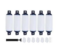 LCUVIMPEX Boat Fenders Ball Inflatable Boat Bumper Set, PVC Inflatable Boat Fender Pack of 2/3/4/6 4.33x15.75 Inches Mooring(6set Boat Fender)