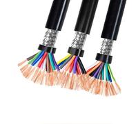 LCUVIMPEX External Shielded Twisted Pair Cable ， RVVP Pure Copper Shielded Cable Wire 2m 10-24 Core 0.3-2.5mm² Multiple Sizes For Circuit Connection(10 core x 1.5mm²)