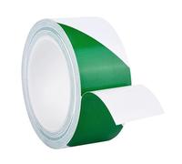LCUVIMPEX Hazard Tape, PVC Self-Adhesive Hazard Warning Tape 33.0m x 50mm Multicolor Pack Of 2(Green White)