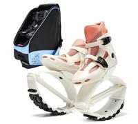 LCUVIMPEX Kangaroo Bounce Shoes Kangaroo Jumping Shoes Jump Boots Fitness Training Bounce With Travel Bag White Pink Multiple Sizes(M)