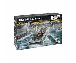 Lcvp Landing Craft with U.S. Infantry D-Day Plastic Kit 1:35 Model Italeri