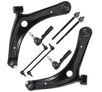 LCWRGS 8pcs Front Suspension Kit Lower Control Arms w/Ball Joint Sway Bar Link Tie Rod Ends Inner and Outer Replacement for 2007-2012 Dodge Caliber, 2007-2017 Compass, 2007-2017 Patriot