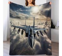 LCWWW Airplane Fighter Flannel Throw Blanket for Women Men Girls Boys All Seasons Soft Cozy Throws Blankets for Couch Sofa Bed 100×130cm