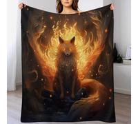 LCWWW Fox Ultra-Soft Micro Flannel Blanket Warm Throw Blankets Home Decor for Bed Sofa Travel Quality Washable 140×180cm
