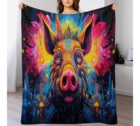 LCWWW Pig Plush Throw Blanket Fuzzy Soft Blankets Flannel for Couch, Bed, Sofa Warm And Cozy for All Seasons 150×200cm
