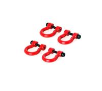 LCX 1/10th RC Crawler Car 4PCS Aluminum Bumper Tow Shackle Set for TRX4 TRX6 SCX10 II SCX10 III SCX10 PRO Gen7 Gen8 Gen9, Upgrades Parts Accessories (Red - Diecast)