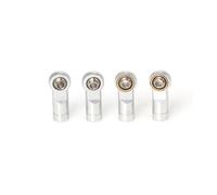 LCX Racing 1/10th RC Crawler Car Aluminum Rod Ends M4 Left Hand for RC Truck Axial RBX10 AXP8 SCX10 III UTB10 Capra, Upgrades Parts Accessories (Silver)