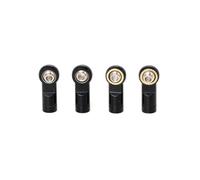 LCX Racing 1/10th RC Crawler Car Aluminum Rod Ends M4 Left Hand for RC Truck Axial RBX10 AXP8 SCX10 III UTB10 Capra, Upgrades Parts Accessories (Black)