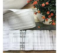 LCXX 3.35 Inch Wide Multifunction Curtain Tapes for Home Sewing Heading Deep Pinch Pleat Tape for Curtain DIY Rod Pocket Curtain Tapes for Curtain Hanging Hook Pleat Curtains Tape 10 Meter,10 M