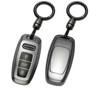 Lcyam Key Fob Cover TPU Protection Case Metallic Gray for Audi Q7 Q8 SQ7 A6L A6 A7 A8 S6 SQ7 RS6 S7 RS7 Car Remote Accessories