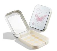 LCYATSI Portable Pimple Patch Case, Compatible with Mighty Patch, Travel Acne Patch Holder with Built-in Mirror, Butterfly Pattern Container for On-the-Go (Pimple Patches Not Included)
