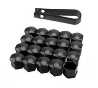 lcyen 20 Piece Car Wheel Nut Caps, Hexagonal Tire Nut Bolt Caps Covers, Automobile Nut Cover, Wheel Hub Nut Protective Cover with Removal Tool Set,Automotive Universal Nut Cover (17mm)
