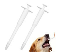 lcyen Cat Tablet Dispenser Cat Pill Popper, Animal Medicine Feeder Pill Dispenser, Side Grip Type Ergonomic Design, Wet-Dry Separation, Built-in Spring Automatic Rebound, for Dogs und Cats (White)