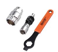 lcyen Crank Removal Tool Set - Bike Crank Removal Tool with Crank Puller and Bottom Bracket Tool - Crank Puller Tool Kit with 16mm Spanner Wrench and Crank Arm Removal Tool for Bicycles