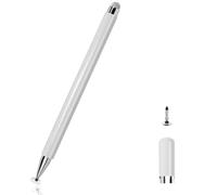 Lcyen Tablet Pen, 2-in-1 Tablet Pen for All Tablets, Pen for Tablet with 1 Replacement Tip, Touchscreen Pen for iPhone i-Pad Pro Mini Redmi Samsung Huawei Surface Lenovo Chromebook (White)