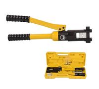 LCyindu 12 Ton Hydraulic Crimping Tool Range 8 AWG-250 MCM Battery Cable Railing Crimping Tool 0.55 inch Stroke Electrical Terminal Wire Crimper with 8 Pairs of Die Sets for DIY,Auto Repairing