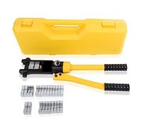 LCyindu 16T Hydraulic Crimping Tool 8AWG-600MCM Cable Crimping Tool 0.87 inch Stroke Hydraulic Lug Crimper Electrical Terminal Crimper with 13 Pairs of Die Sets, YQK-300
