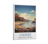 LCYNNH Coogee New South Wales Vintage Travel Posters Tree 20x30inch(50x75cm) Print Poster Home Bathroom Bedroom Office Living Room Decor Canvas Poster