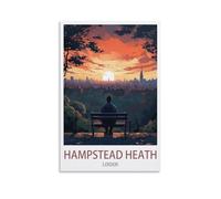 LCYNNH Hampstead Heath London Vintage Travel Posters Tree 16x24inch(40x60cm) Print Poster Home Bathroom Bedroom Office Living Room Decor Canvas Poster