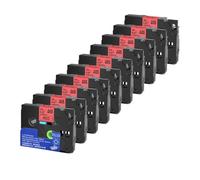 LCYSXTFZ 12mm Label Tape 5/10 Pack Compatible with & TZE-231 221 241 335 Series for Label Printers - Smudge-Resistant Labels for & File Organization(Black on Red-10PK)