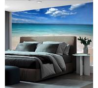 Lcythiazole Custom Size Wall Murals,Wave,Self-Adhesive Wallpaper - Peel & Stick Tropical Beach Backdrop, Summer Photo Decor for Living Room, Bedroom,Office