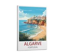 LCYUAOPP Algarve Portugal Vintage Travel Posters 12x18inch(30x45cm) Canvas Art Poster And Wall Art Picture Print Modern Family Bedroom Decor Posters