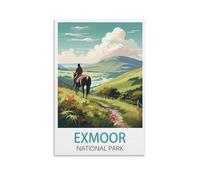 LCYUAOPP Exmoor National Park Vintage Travel Posters 08x12inch(20x30cm) Canvas Art Poster And Wall Art Picture Print Modern Family Bedroom Decor Posters