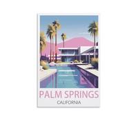 LCYUAOPP Palm Springs California Vintage Travel Posters 08x12inch(20x30cm) Canvas Art Poster And Wall Art Picture Print Modern Family Bedroom Decor Posters