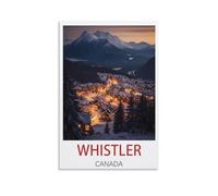 LCYUAOPP Whistler Canada Vintage Travel Posters 08x12inch(20x30cm) Canvas Art Poster And Wall Art Picture Print Modern Family Bedroom Decor Posters