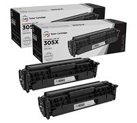 LD © Compatible Replacements for HP 305X / CE410X Set of 2 High Yield Black Toner Cartridges for HP LaserJet Pro 300 Color MFP M375nw, 400 Color M451dn, M451dw, M451nw, M475dn, & M475dw