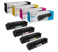 LD © Compatible Replacements for HP305X/A Set of 4 Laser Toner Cartridges Includes: 1 CE410X High Yield Black, 1 CE411A Cyan, 1 CE412A Yellow, and 1 CE413A Magenta