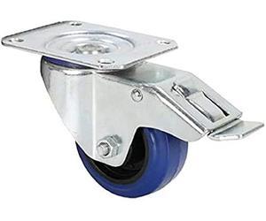 LD Systems 372091 Swivel Castor 80mm with Blue Wheel and Brake