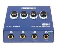 LD Systems HPA 4 Headphone Amplifier 4 Channel Stereo 1/4" TRS Jack RCA Output