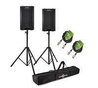 LD Systems ICOA 12 A 12 Active PA Speaker Bundle with Stands and Cables