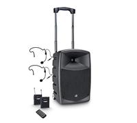 LD Systems ROADBUDDY 10 BPH 2 B5 - Battery-Powered Bluetooth Speaker with Mixer, 2 Bodypack and 2 Headsets