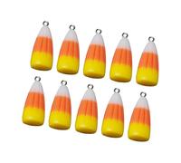 Ldabrye 10PCS Candy Corn Pendants Halloween Jewelry Accessories, Resin Charms for & Party Decorations Jewelry Making