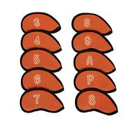 Ldabrye 10Pcs Head Headcover Sets, Fabric Iron Head Covers Wedges Cover with Big Numbers for Club