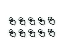 Ldabrye 10pcs Metal Heart Shape Keychain For Crochet Knitting Bags Pendant Handbag Purse Making Supplies Rings For Keychains Women
