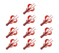 Ldabrye 10Pcs Soft Simulation Prawns Shrimp Lures Set Shrimps Fishing Tackle 6.5cm 3.40g Crawfishes Shrimps Baits Fishing