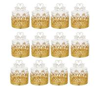 Ldabrye 12pcs Elegant Candy Storage Boxes with Lid Decorative Jar Decorative Sugar Holder Practical Wedding Party Supplies Wedding Display