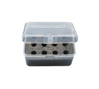 Ldabrye 1Pc 12 Slot 2A Battery Organiser Case Storaeg Box with Clear Lid Individual Compartment for Secure Storage PP Battery Storage Case