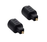 Ldabrye 1pc/2pcs Portable Optical 3.5mm Female Plugs To Toslink Male Adapters For High Fidelitys Sound