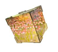 Ldabrye 21Pieces 3D Tulips Night Light Set for Special Event Party Decors Handmade Flowers Cube Night Lamp and Mirrored Kits Tulips Table Lamp