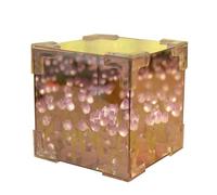 Ldabrye 21Pieces 3D Tulips Night Light Set for Special Event Party Decors Handmade Flowers Cube Night Lamp and Mirrored Kits Tulips Table Lamp