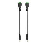 Ldabrye 2PCS DC5521 Cord DC5.5X2.1mm Female/Male To Terminal Connector Power Cable Power Cable Long Lasts Use Power Wire