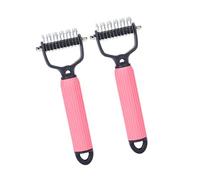 Ldabrye 2PCS Pet Deshedding Brush Knotted Remover Slicker Comb for Longhair Cats Gentle Skin Massager Dog Grooming Accessory Shedding Brush for Long Hair Pet